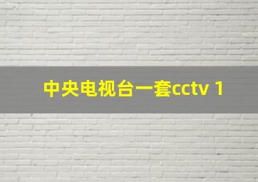 中央电视台一套cctv 1